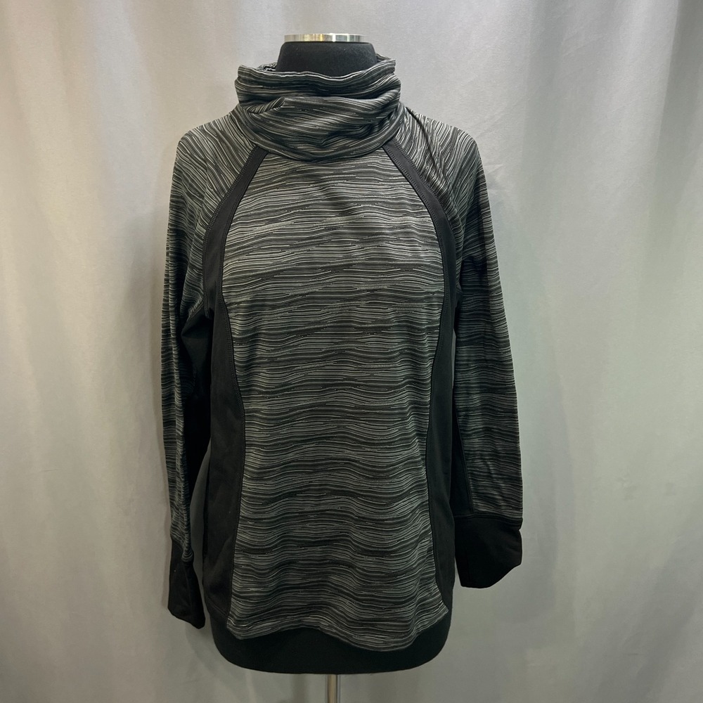 Cascade Sport Performance Athletic Top Womens Medium Gray Black Warm Systems Gym
